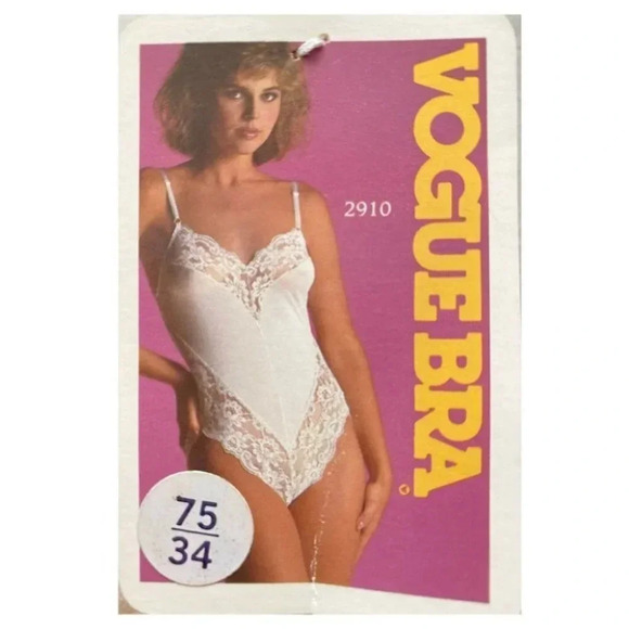 Vintage - NWT Cream Off White Lace Bodysuit - Picture 5 of 8